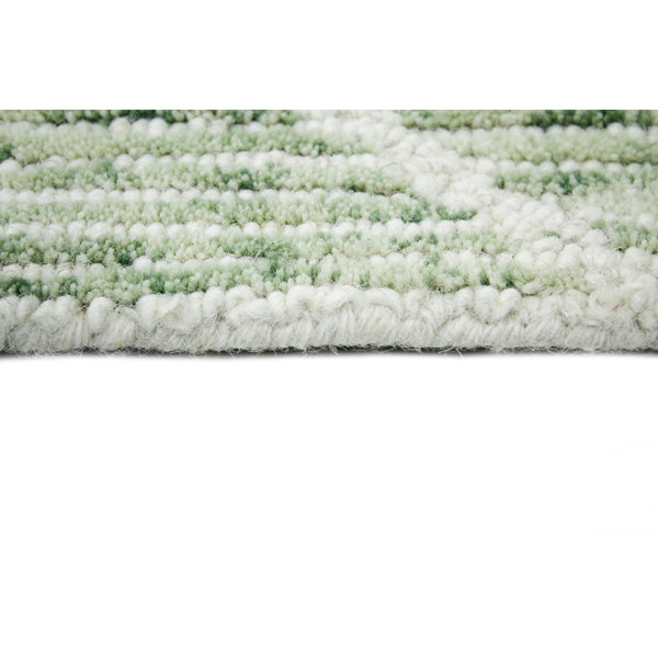 Etta Avenue™ Nevaeh Handmade HandTufted Wool Green Rug & Reviews Wayfair